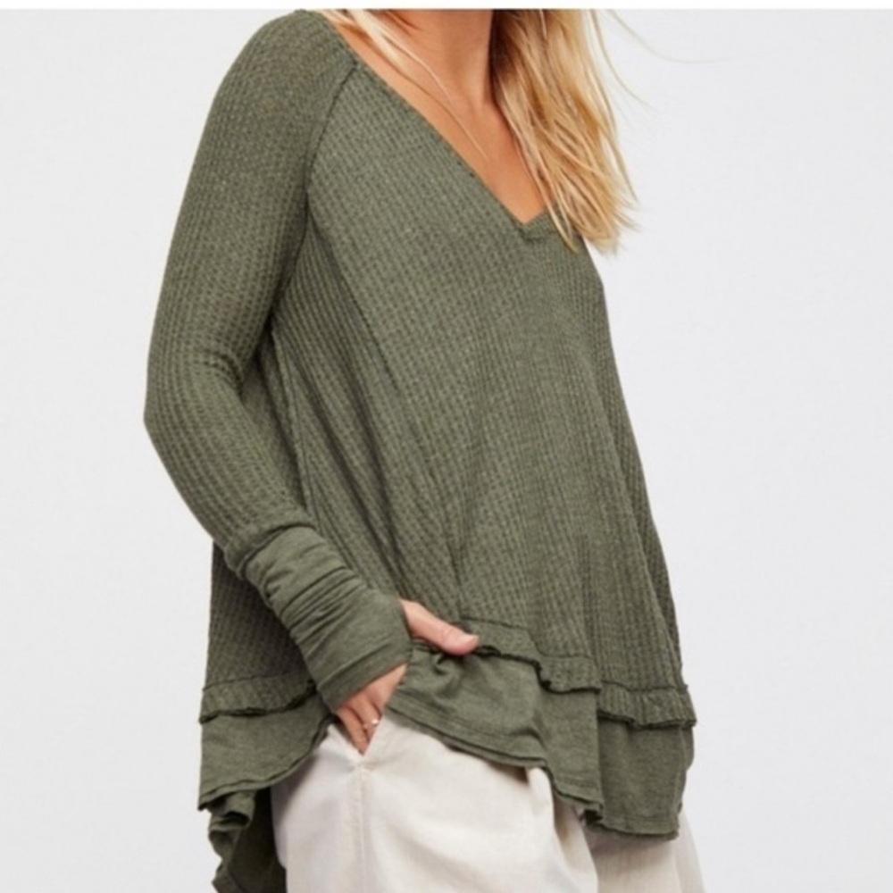Olive Green Women's Top